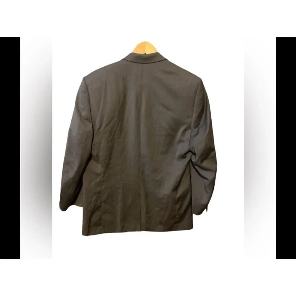 Lauren Ralph Lauren Men's Gray Wool Blazer Jacket Size 44 Tailored Fit